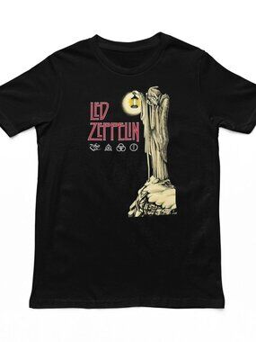 Led Zeppelin Hermit T Shirt, Rock and Roll Music Classic Band Tee